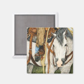 De betere helft - Western Paard & Ruiter Magneet (Voorkant / Achterkant)