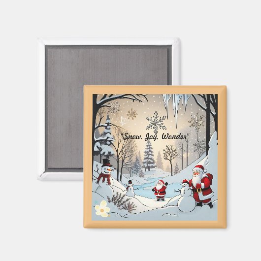 De betoverde avond van de winter magneet (Voorkant / Achterkant)