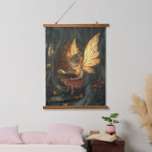 De betoverde bibliotheek van het bos hangend wandkleed (Slaapkamer)