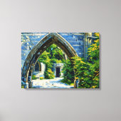 De betoverde boog naar een verborgen tuin canvas afdruk (Voorkant)