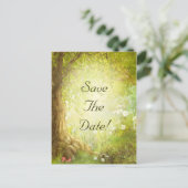 De betoverde Bosscène sparen de Daddenweddenschap Aankondigingskaart (Staand voorkant)