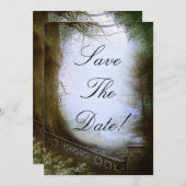 De betoverde Bosscène sparen de Daddenweddenschap Kaart (Voorkant / Achterkant)