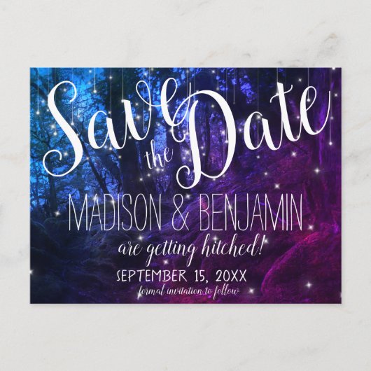 De betoverde Boten vlakke Lichten sparen de Datum Briefkaart (Voorkant)