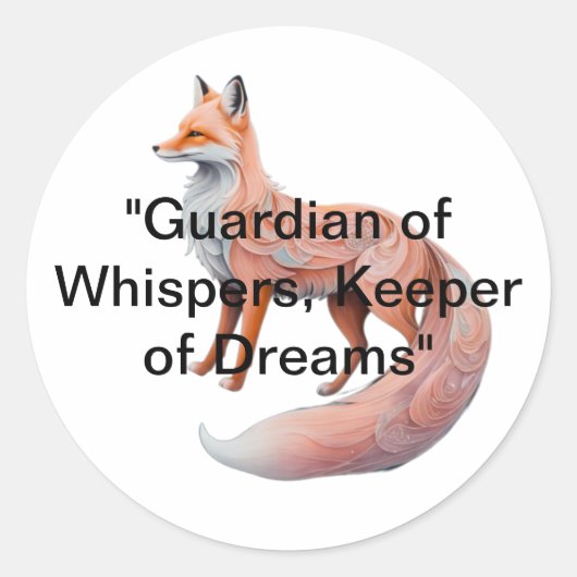 De betoverde Ember Fox Ronde Sticker (Voorkant)