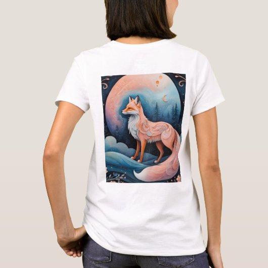 De betoverde Ember Fox T-shirt (Achterkant)