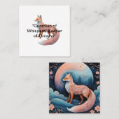 De betoverde Ember Fox Vierkante Visitekaartje (Voorkant / Achterkant)