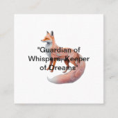 De betoverde Ember Fox Vierkante Visitekaartje (Voorkant)