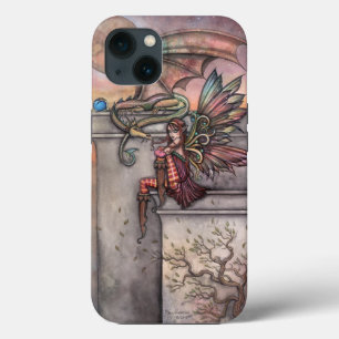 De betoverde fee en draak fantasie kunst iPhone 13 hoesje