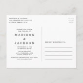 De betoverde Floral verander de datum van het huwe Aankondigingskaart (Achterkant)