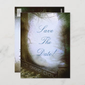 De betoverde Forest Scene bewaart de datum Briefkaart (Voorkant / Achterkant)