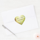 De betoverde Forest Scene bewaart de datum Hart Sticker (Envelop)