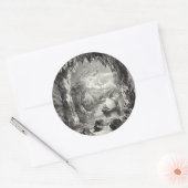 De betoverde grot ronde sticker (Envelop)