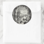 De betoverde grot ronde sticker (Tas)