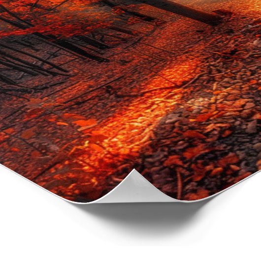 De betoverde herfstroute poster (Hoek)