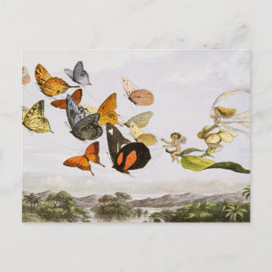 De betoverde koets van de Fairy Queen (1870) Briefkaart