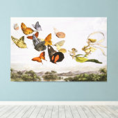 De betoverde koets van de Fairy Queen (1870) Canvas Afdruk (Insitu (Houten vloer))