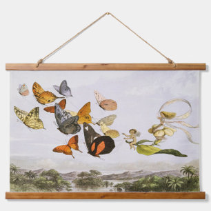 De betoverde koets van de Fairy Queen (1870) Hangend Wandkleed