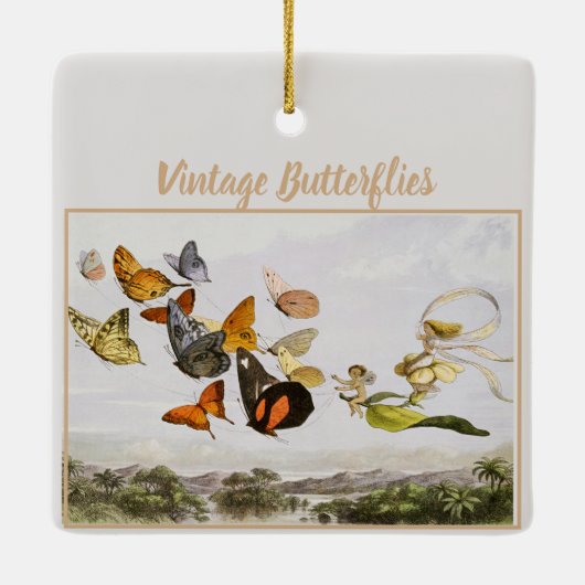 De betoverde koets van de Fairy Queen (1870) Keramisch Ornament (Achterkant)