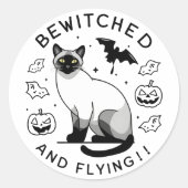 De betoverde Siamese kat Ronde Sticker (Voorkant)
