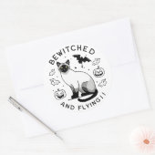 De betoverde Siamese kat Ronde Sticker (Envelop)