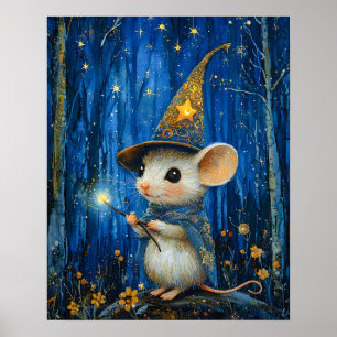 De Betoverde Tovenaar Muis Fantasie Kunst Poster
