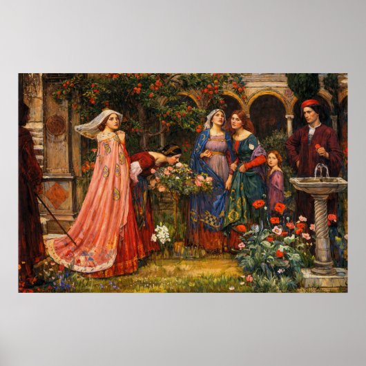 De betoverde tuin van John William Waterhouse Poster (Voorkant)