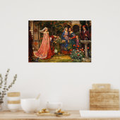 De betoverde tuin van John William Waterhouse Poster (Keuken)