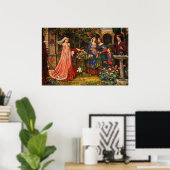 De betoverde tuin van John William Waterhouse Poster (Thuiskantoor)