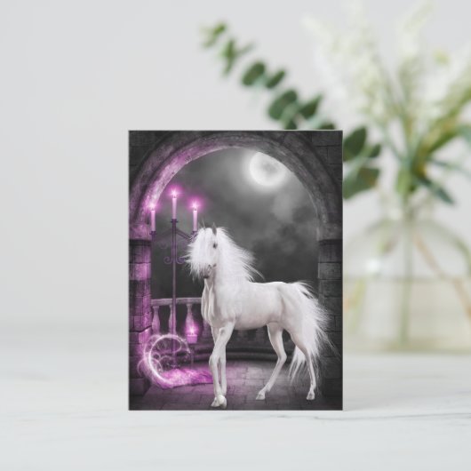 De betoverde Unicorn Briefkaart (Staand voorkant)