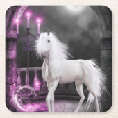 De betoverde Unicorn Kartonnen Onderzetters (Voorkant)
