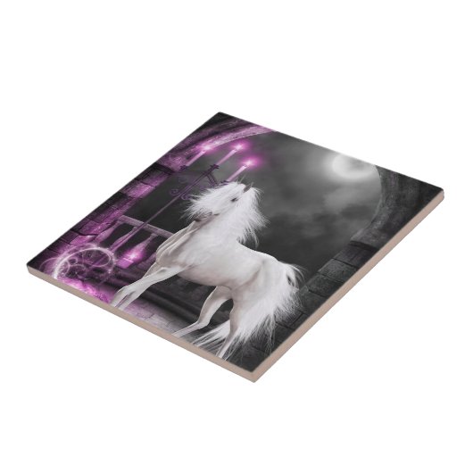 De betoverde Unicorn Tegeltje (Zijkant)