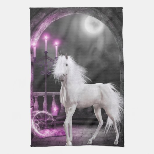 De betoverde Unicorn Theedoek (Verticaal)