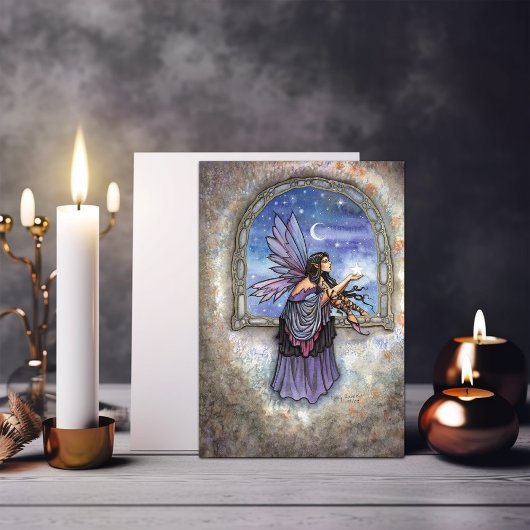 De betoverde Window Fairy Fantasy Art Kaart