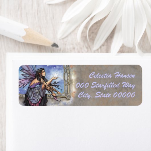 De betoverde Window Fairy Fantasy Art Labels (Insitu)