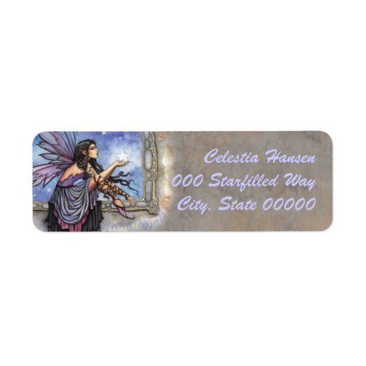 De betoverde Window Fairy Fantasy Art Labels (Voorkant)