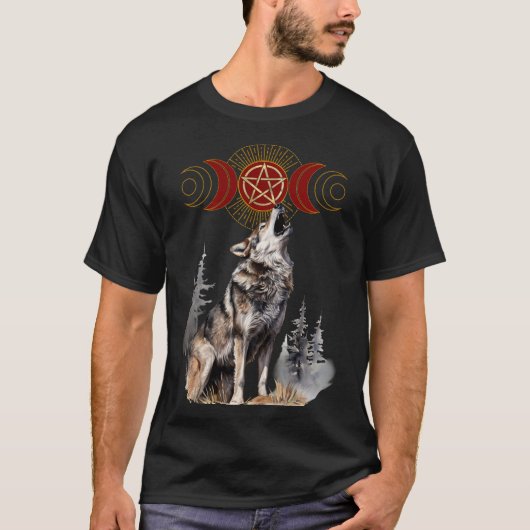 De betoverde winterwolf t-shirt (Voorkant)