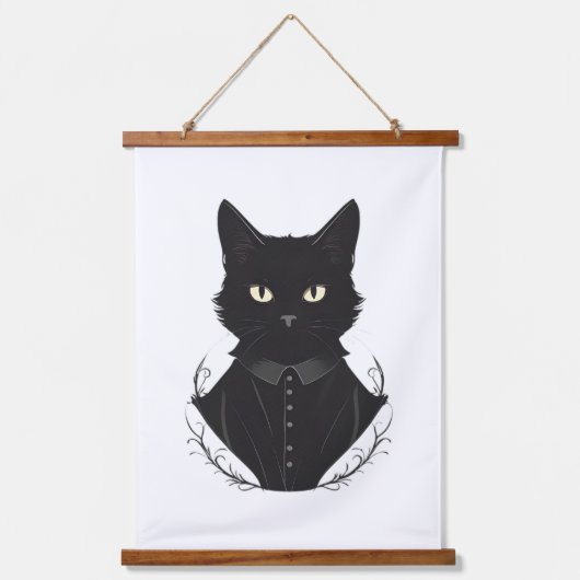De betoverde zwarte kat van Salem Hangend Wandkleed (Voorkant)