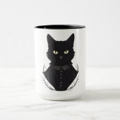 De betoverde zwarte kat van Salem Mok (Midden)