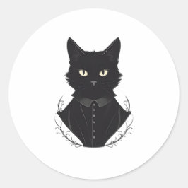 De betoverde zwarte kat van Salem Ronde Sticker