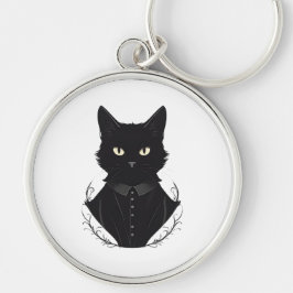 De betoverde zwarte kat van Salem Sleutelhanger