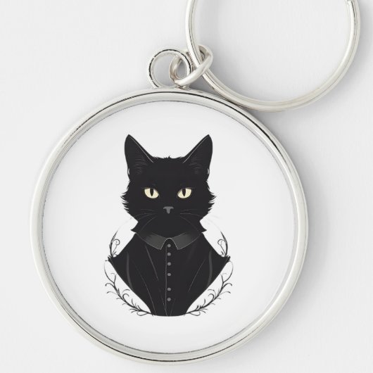 De betoverde zwarte kat van Salem Sleutelhanger (Voorkant)
