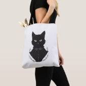 De betoverde zwarte kat van Salem Tote Bag (Dichtbij)