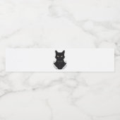 De betoverde zwarte kat van Salem Waterfles Etiket (Enkel label)