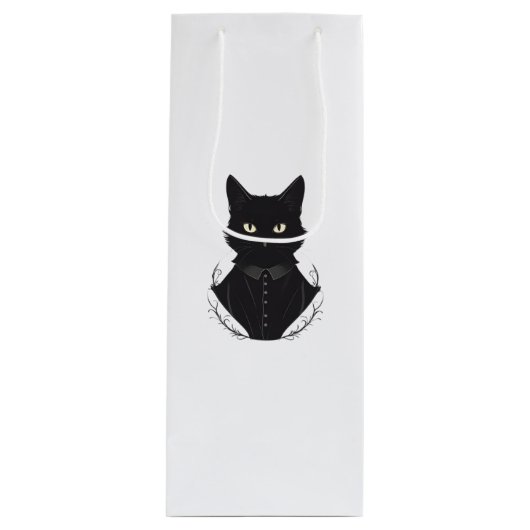 De betoverde zwarte kat van Salem Wijn Cadeautas (Voorkant)
