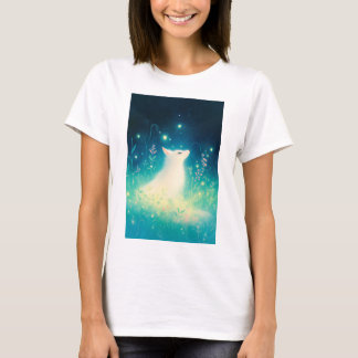 De betoverende blik van de witte vos t-shirt