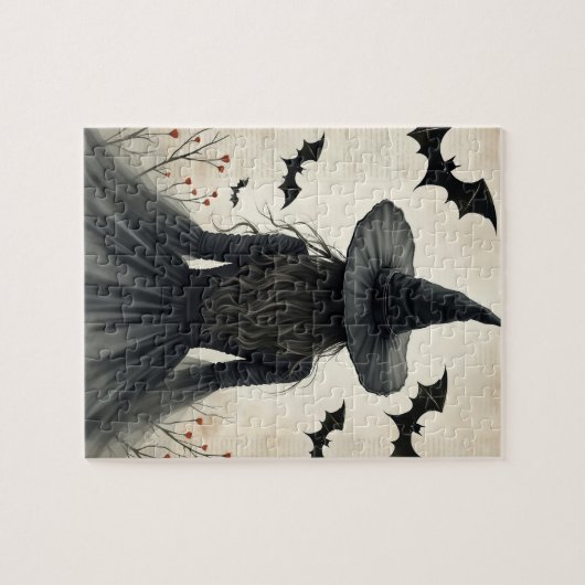 De betoverende Halloween Witch Legpuzzel (Horizontaal)
