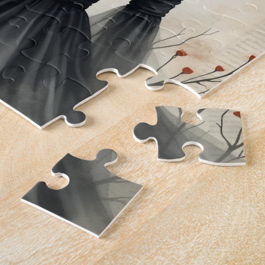 De betoverende Halloween Witch Legpuzzel (Zijkant)