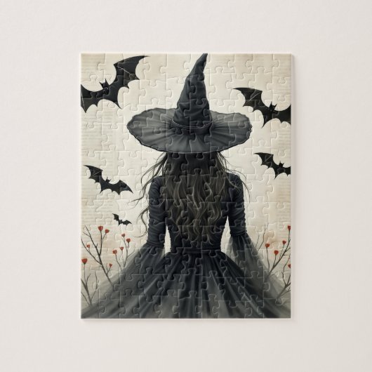 De betoverende Halloween Witch Legpuzzel (Verticaal)