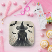 De betoverende Halloween Witch Papieren Bordje (Feest)