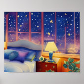 De betoverende nacht | Digitale kunst Poster (Voorkant)